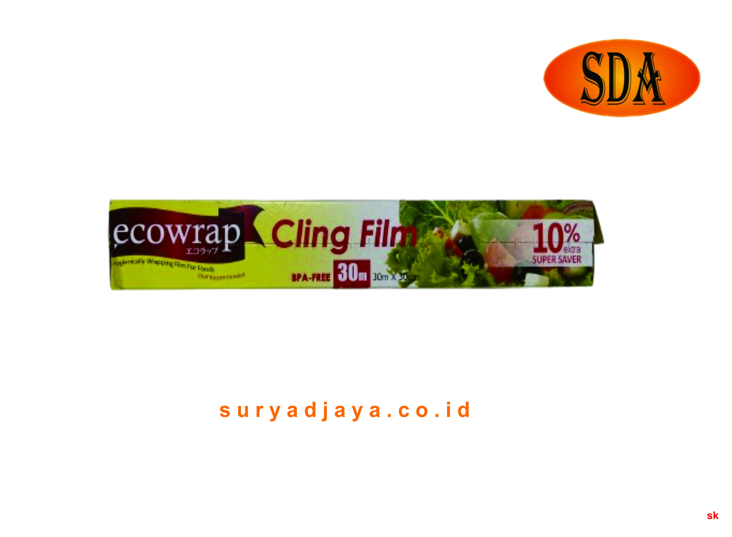 ecowrap cling Ecowrap Cling menghadirkan plastik wrap yang 100% food grade, bebas BPA, aman untuk kontak langsung dengan segala jenis makanan.